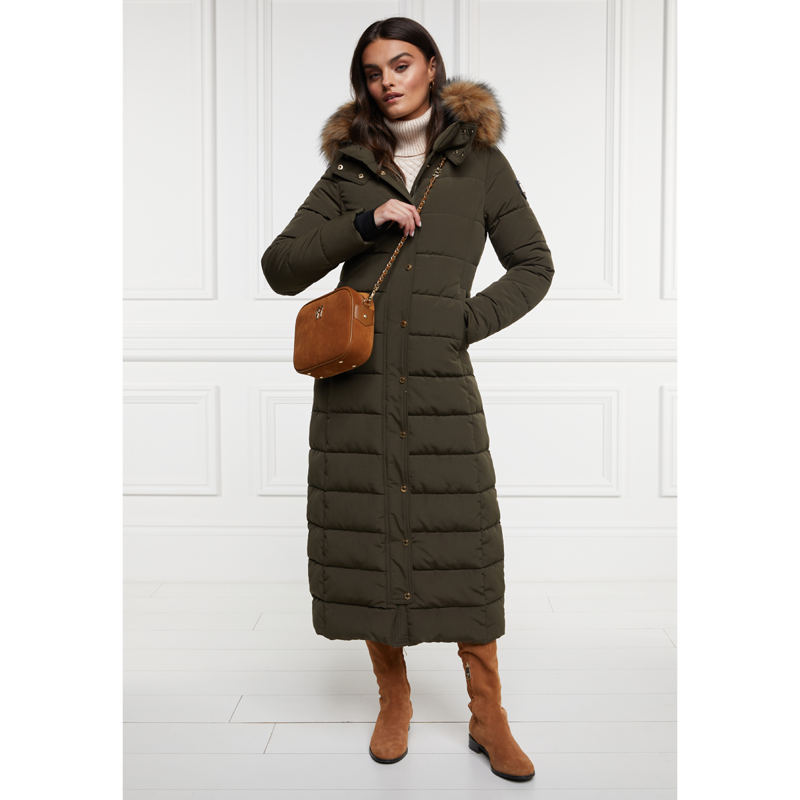 Holland Cooper Stoneleigh Longline Coat - Khaki-4